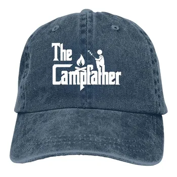 Кепки для пап Pure Color Dad, женская кепка Campfather, бейсболки с солнцезащитным козырьком, кепка Camper для кемпинга с козырьком Adjustable чёрный