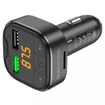Автомобильное зарядное устройство Borofone BC43 Flash, 2xUSB, 1А, 18 Вт, QC, черный (974443387223)