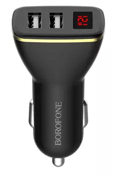 Автомобильное зарядное устройство Borofone BZ11 Speed map, 2xUSB, 2.1А, черный