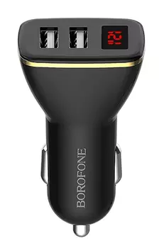 Автомобильное зарядное устройство Borofone BZ11 Speed map, 2xUSB, 3А, 12 Вт, QC, черный