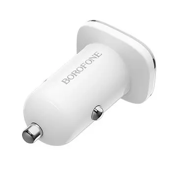 Автомобильное зарядное устройство Borofone BZ12A Lasting Power, USB, 3А, QC, белый