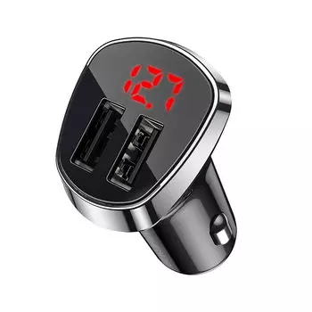 Автомобильное зарядное устройство Borofone BZ15 Auspicious, 2xUSB, 2.4А, кабель USB Type-C, черный (6931474737700)