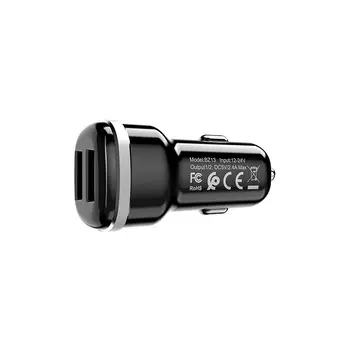 Автомобильное зарядное устройство Borofone Extreme BZ13, 2xUSB, 2.4А, черный (6931474717139)