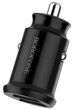 Автомобильное зарядное устройство Borofone MaxRide BZ8, 2xUSB, 2.4А, 12 Вт, QC, черный (124162)