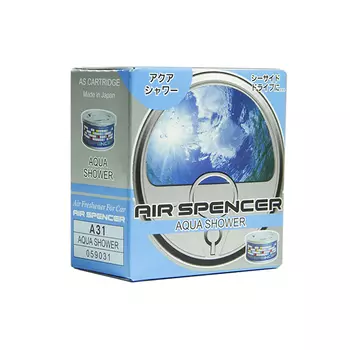 Ароматизатор автомобильный на приборную панель EIKOSHA SPIRIT REFILL, меловой, AQUA SHOWER/аква (A-31)