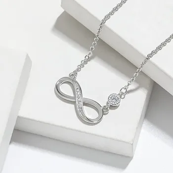 Ожерелье с 8 символами Love Infinite, первоклассная простота ожерелья Mobius Infinite Symbol