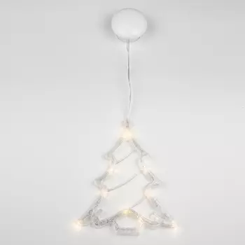 Световая фигура ёлочка светодиодная ULD-H1620-010/STA/3AAA WARM IP20 Uniel WHITE XMAS TREE