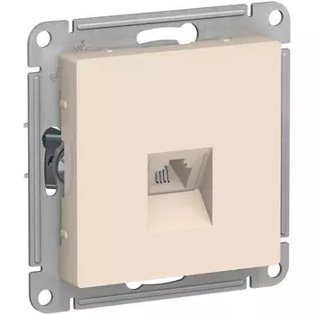 Телефонная розетка RJ-11 (бежевый) Systeme Electric AtlasDesign ATN000281
