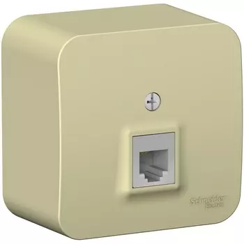 Телефонная розетка RJ-11 (бежевый) Systeme Electric Blanca BLNIA011007