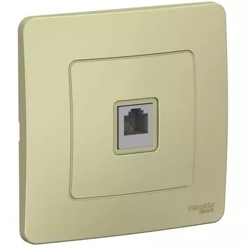 Телефонная розетка RJ-11 (бежевый) Systeme Electric Blanca BLNIS011007