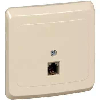 Телефонная розетка RJ-11 (кремовый) Systeme Electric Этюд TELC-001K