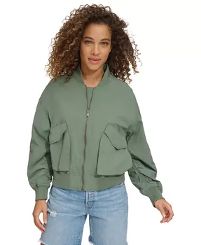 Женская легкая технологичная куртка-бомбер Levi's, зеленый