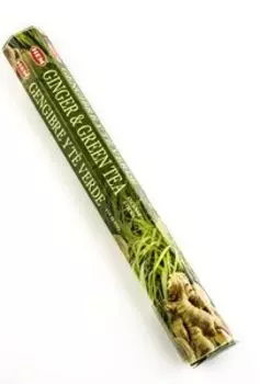 Благовония HEM Имбирь и Зелёный Чай (Ginger and Green Tea) шестигранник 20 шт