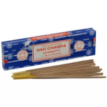 Благовония Satya Наг чампа (Nag Champa), прямоугольная упаковка, 15 гр