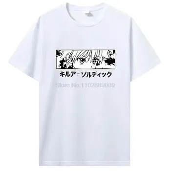 Японское аниме унисекс футболка Kurapika Harajuku Street Повседневная футболка нейтрального цвета с коротким рукавом унисекс женская хлопковая футболка аниме одежда L