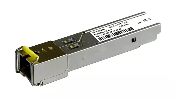 Модуль SFP D-Link DEM-330T, 3 км, SC, Tx:1550 нм, Rx:1310 нм, 1.25 Гбит/с, SM, одинарный, WDM, DDM (DEM-330T/3KM/A1A)