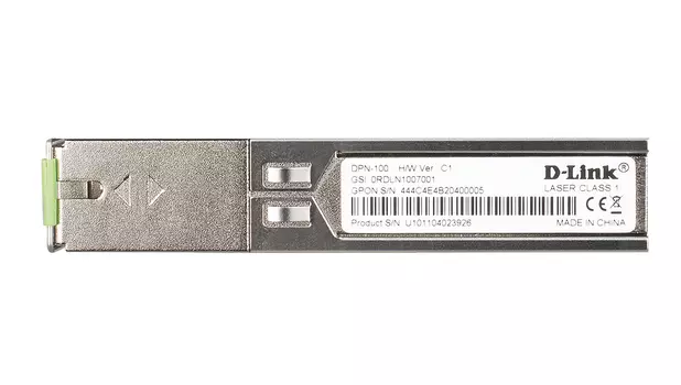 Модуль SFP D-Link DPN-100, 20 км, SC, Tx:1310 нм, Rx:1490 нм, 2.49 Гбит/с, SM, одинарный (DPN-100/C1A)