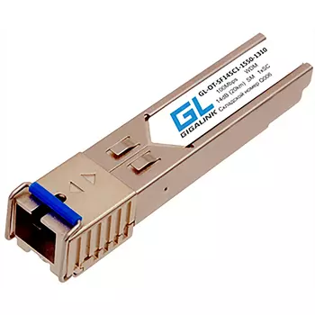 Модуль SFP Nikomax (Gigalink), 20 км, SC, Tx:1550 нм, Rx:1310 нм, 155 Мбит/с, SM, одинарный, WDM, DDM (GL-OT-SF14SC1-1550-1310)