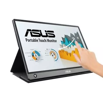 Монитор 15.6" ASUS ZenScreen сенсорный MB16AMT IPS, сенсорный, 1920x1080 (16:9), 250кд/м2, 5мс, HDMI, USB Type-C, серый