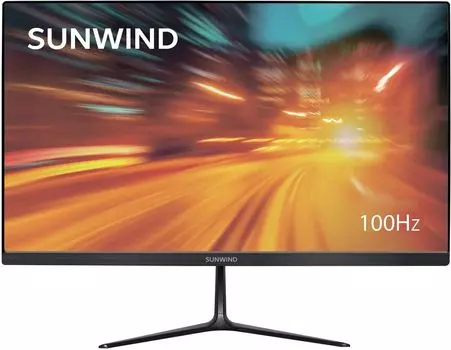 Монитор 21.5" Sunwind SM-22FV222 VA, 1920x1080 (16:9), 250кд/м2, 100 Гц, 5 мс, 178°/178°, VGA, HDMI, черный (SM22VB01)
