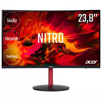 Монитор 23.6" Acer Nitro XZ242QPbmiiphx VA, изогнутый, 1920x1080 (16:9), 400кд/м2, 144 Гц, 4мс, HDMI, DisplayPort, черный (UM.UX2EE.P01)
