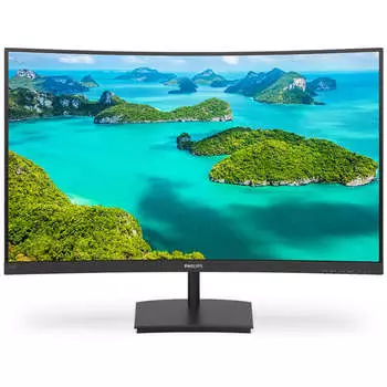Монитор 23.6" Philips 241E1SC (00/01) VA, изогнутый, 1920x1080 (16:9), 250кд/м2, 4мс, 178°/178°, FreeSync, VGA, HDMI, черный (241E1SC(00/01))