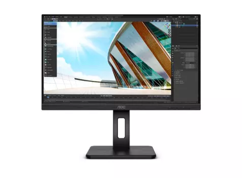 Монитор 23.8" AOC 24P2Q IPS, 1920x1080 (16:9), 250кд/м2, 4мс, VGA, DVI, HDMI, DisplayPort, USB-Hub, черный