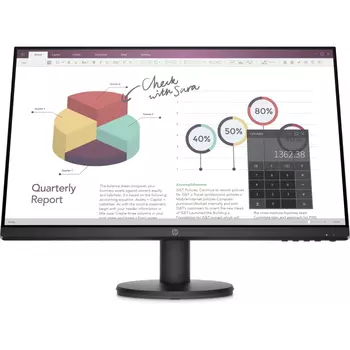 Монитор 23.8" HP P24v G4 IPS, 1920x1080 (16:9), 250кд/м2, 5мс, VGA, HDMI, черный (9TT78AA)