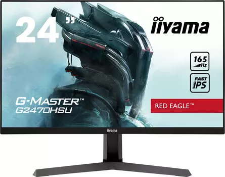 Монитор 23.8" Iiyama G-MASTER G2470HSU-B1 IPS, 1920x1080 (16:9), 250кд/м2, 165 Гц, 0.8мс, 178°/178°, FreeSync, HDMI, DisplayPort, USB-Hub, черный