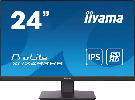 Монитор 23.8" Iiyama ProLite XU2493HS-B4 IPS, 1920x1080 (16:9), 250кд/м2, 4мс, 178°/178°, VGA, HDMI, DisplayPort, черный (XU2493HS-B4)