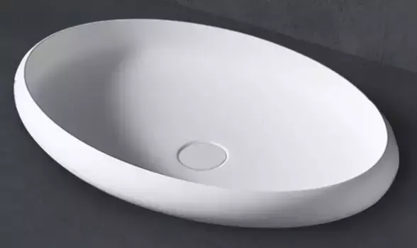 Раковина «Abber» Stein AS2614 60/40 искусственный камень белая матовая
