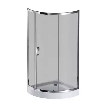 Душевой уголок Am.Pm Like Solo Slide 90x90 хром, тонированный без поддона