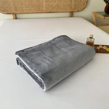 Одеяло Толстое бархатное одеяло для дивана-кровати Коралловое одеяло 100x120cm темно-зеленого
