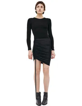 Mini skirt with gathers