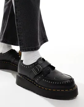 Туфли Ramsey Quad Monk из черной кожи Dr Martens