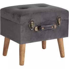Пуф Glasar с крышкой 41x31x35см серый