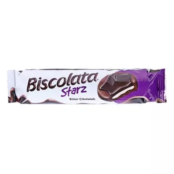 Пшеничное печенье Biscolata Starz с тёмным шоколадом, 82 г