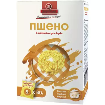 Пшено ЭлитПак в пакетиках для варки 80 г х 5 шт