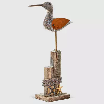 Птица Liansheng кроншнеп декоративная, коричневая, 14x6x27 см