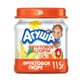 Пюре фруктовое Агуша Фруктовое Ассорти 115 г