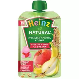 Пюре Heinz Фруктовый салат и злаки, с 6 месяцев