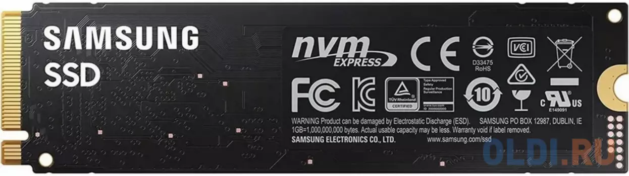 Накопитель SSD Samsung 256Gb PM9A1 PCI-E 4.0 NVMe M.2 2280 OEM (MZVL2256HCHQ-00B00)