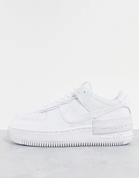 Кроссовки Nike Air Force 1 Shadow тройного белого цвета