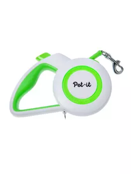 Pet-it рулетка-ремень светоотражающая для собак до 30 кг (5 м.) (Белая)
