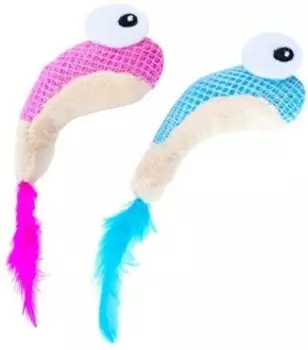 Petstages игрушка Dental "Креветки" с кошачьей мятой для кошек (2 шт) (7 см.)
