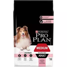 Pro Plan Medium Adult Sensitive Skin для взрослых собак средних пород (Лосось, 7 кг.)