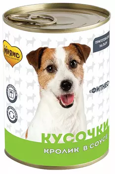 Мнямс "Фитнес" консервы для собак всех пород (кусочки в соусе) (Кролик, 400 г.)