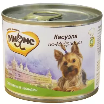 Мнямс "Касуэла по-Мадридски" консервы для собак (паштет) (Кролик и овощи, 200 г.)