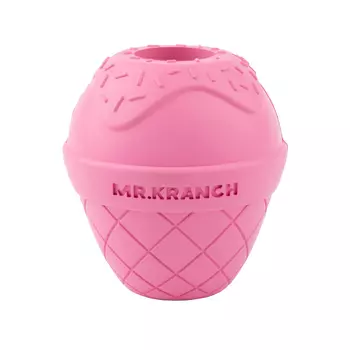 Mr.Kranch игрушка для собак мороженое с ароматом бекона (8 х 9 см., Розовый)