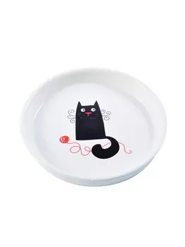 Mr.Kranch миска керамическая с котом (210 мл., Белая)